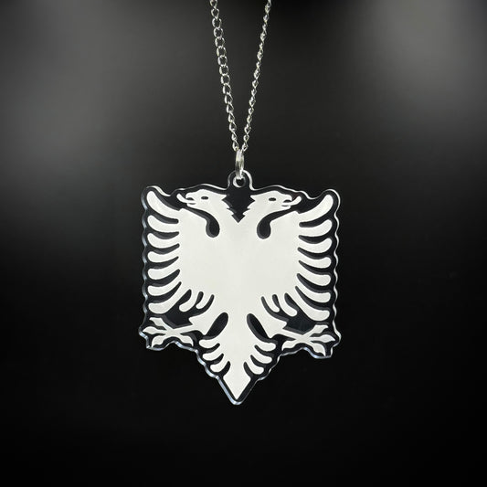 Albanien Adler - 4 Designs - Autospiegel-Anhänger + Kette