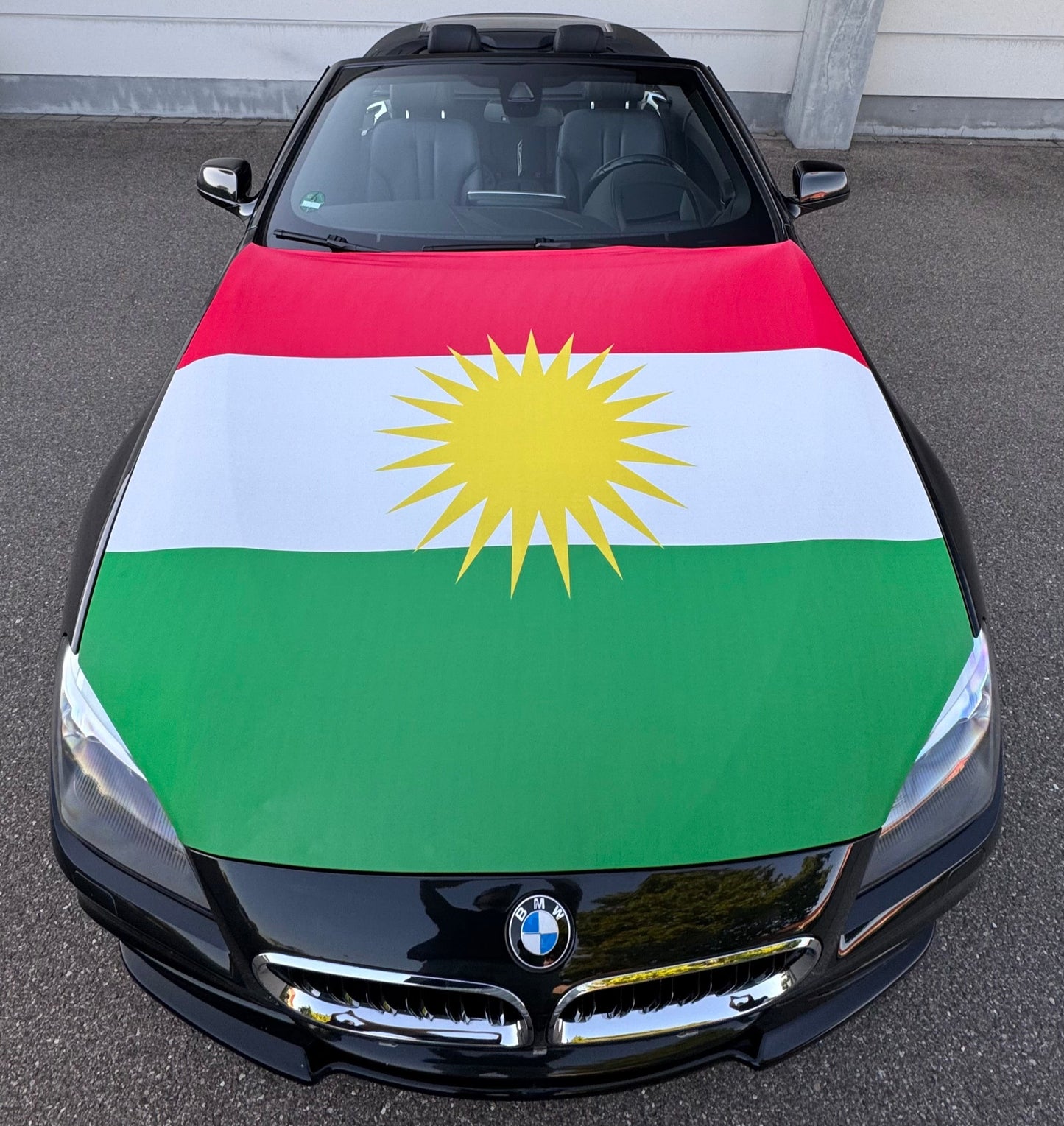 Kurdistan Motorhaubenflagge - für Hochzeitskolonnen oder Events