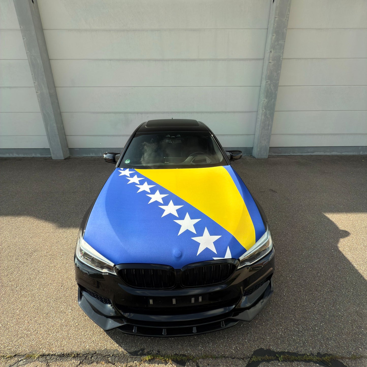 Bosnien Motorhauben-Flagge - für Hochzeitskolonnen oder Events