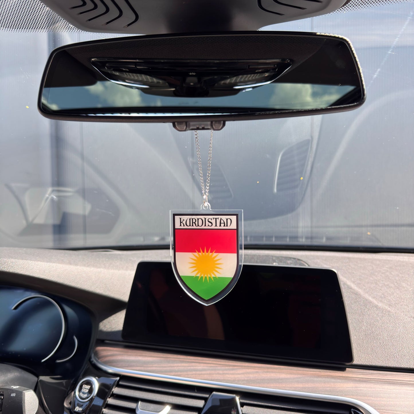 Kurdistan - Autospiegel-Anhänger + Kette
