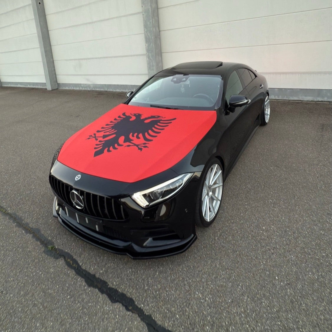 Albanien Motorhauben-Flagge - für Hochzeitskolonnen oder Events