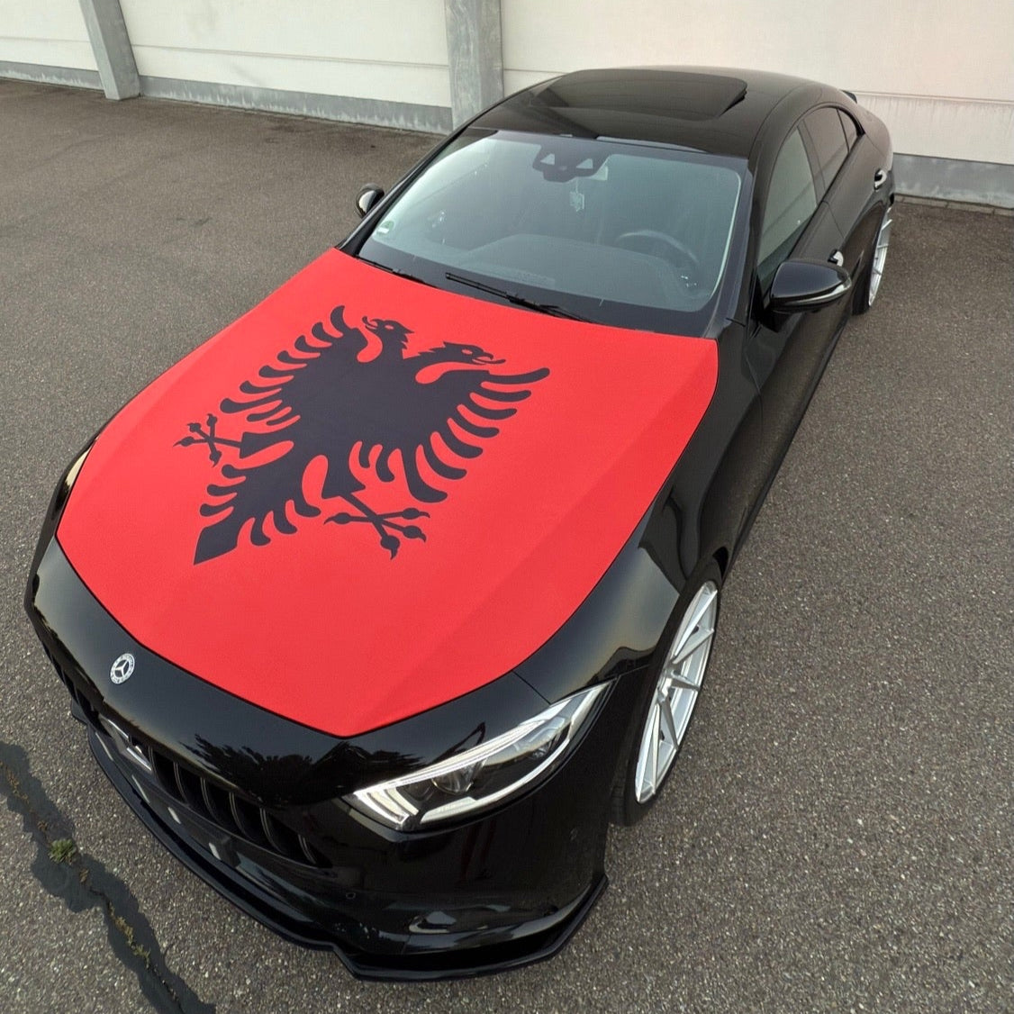 Albanien Motorhauben-Flagge - für Hochzeitskolonnen oder Events