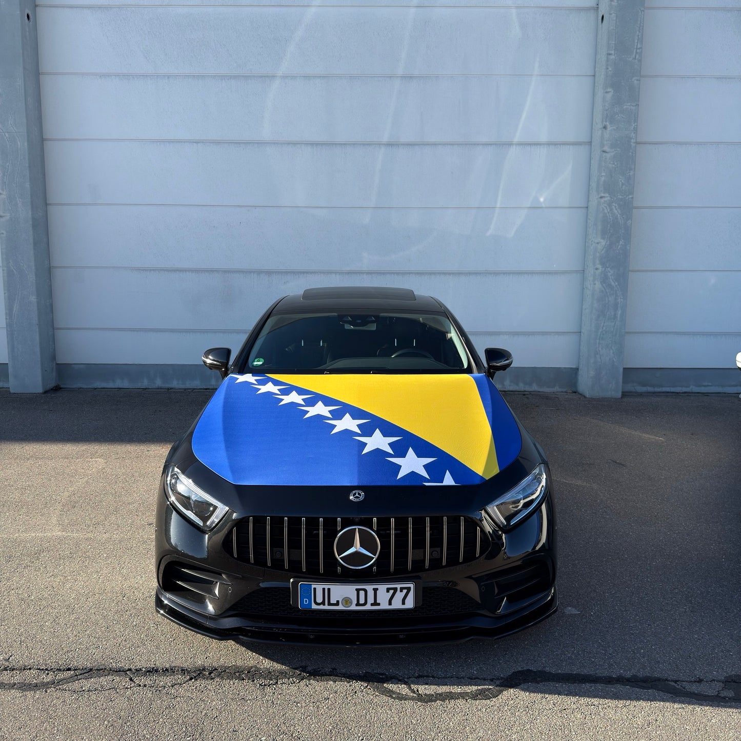 Bosnien Motorhauben-Flagge