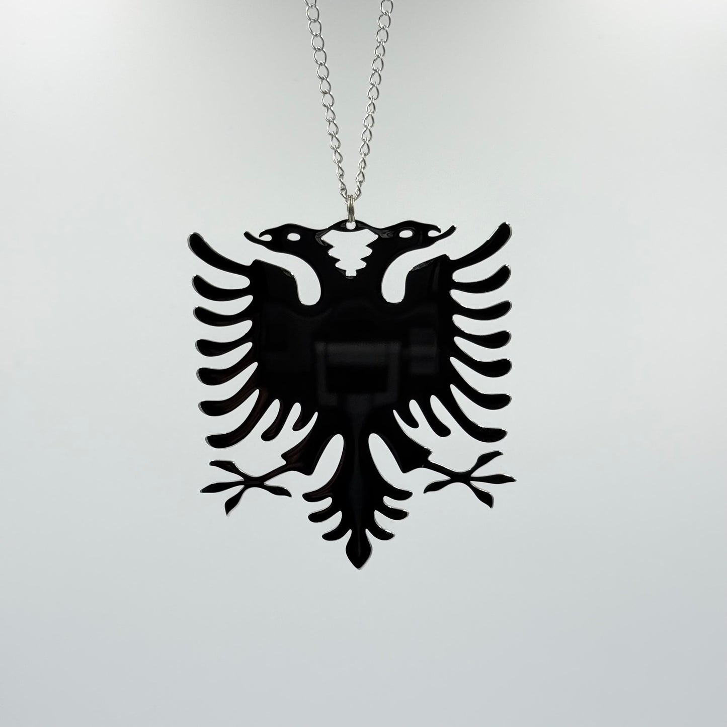 Albanien Adler Schwarz - Autospiegel-Anhänger + Kette
