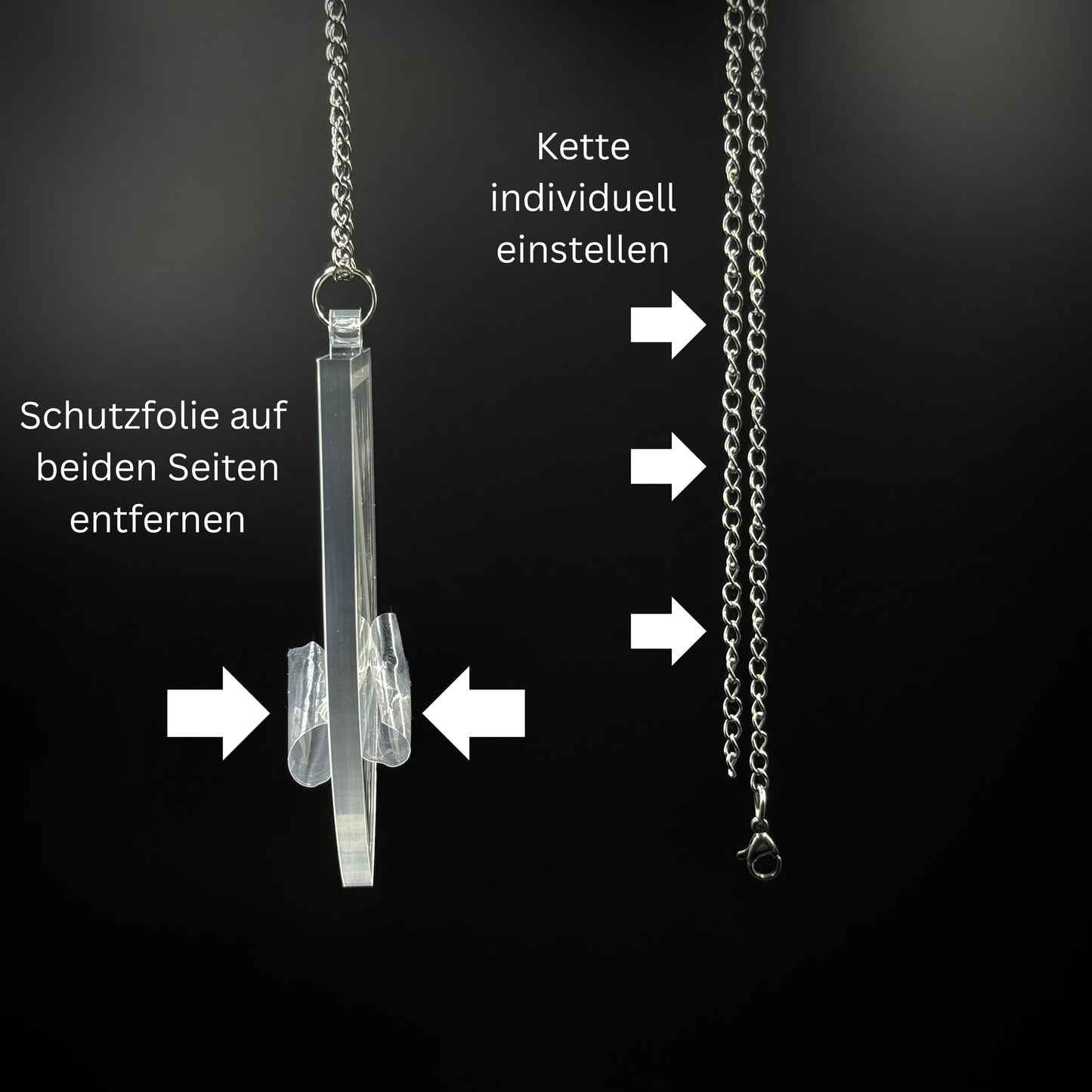 Bosnien Wappen Transparent - Autospiegel-Anhänger + Kette