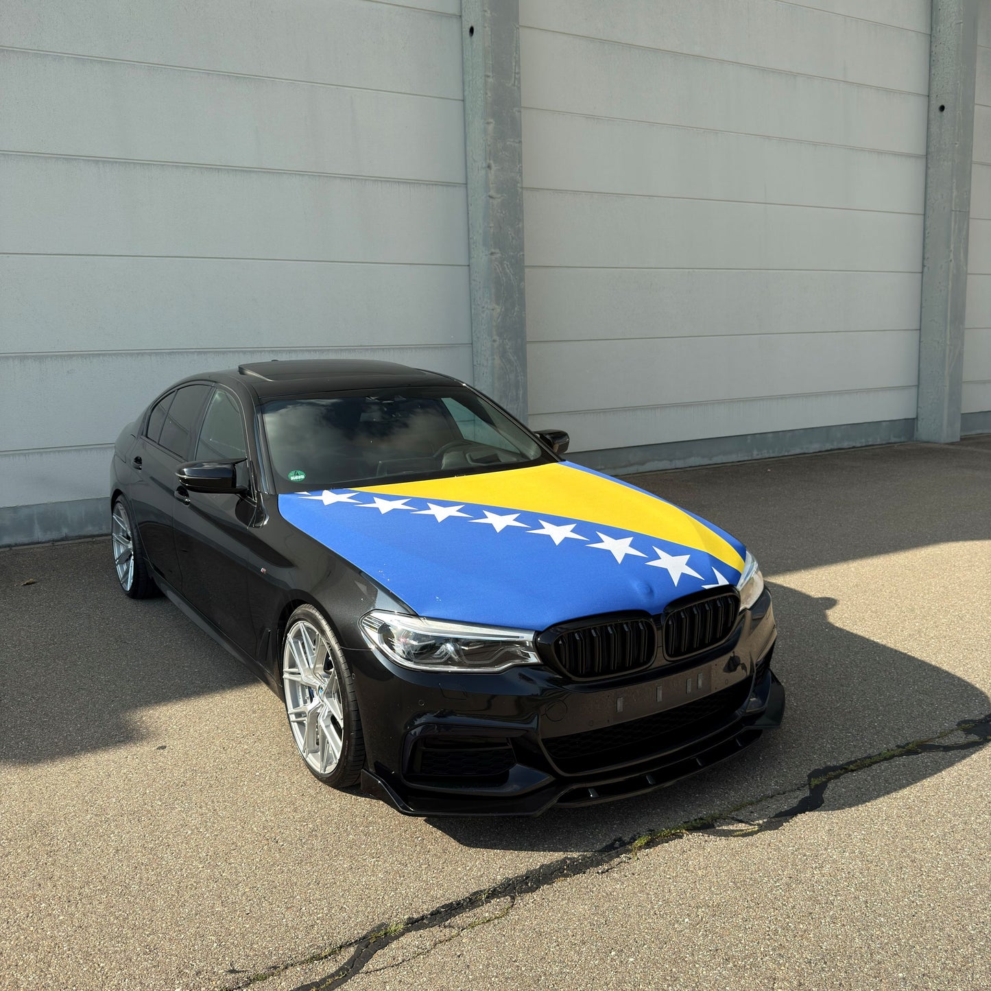Bosnien Motorhauben-Flagge - für Hochzeitskolonnen oder Events