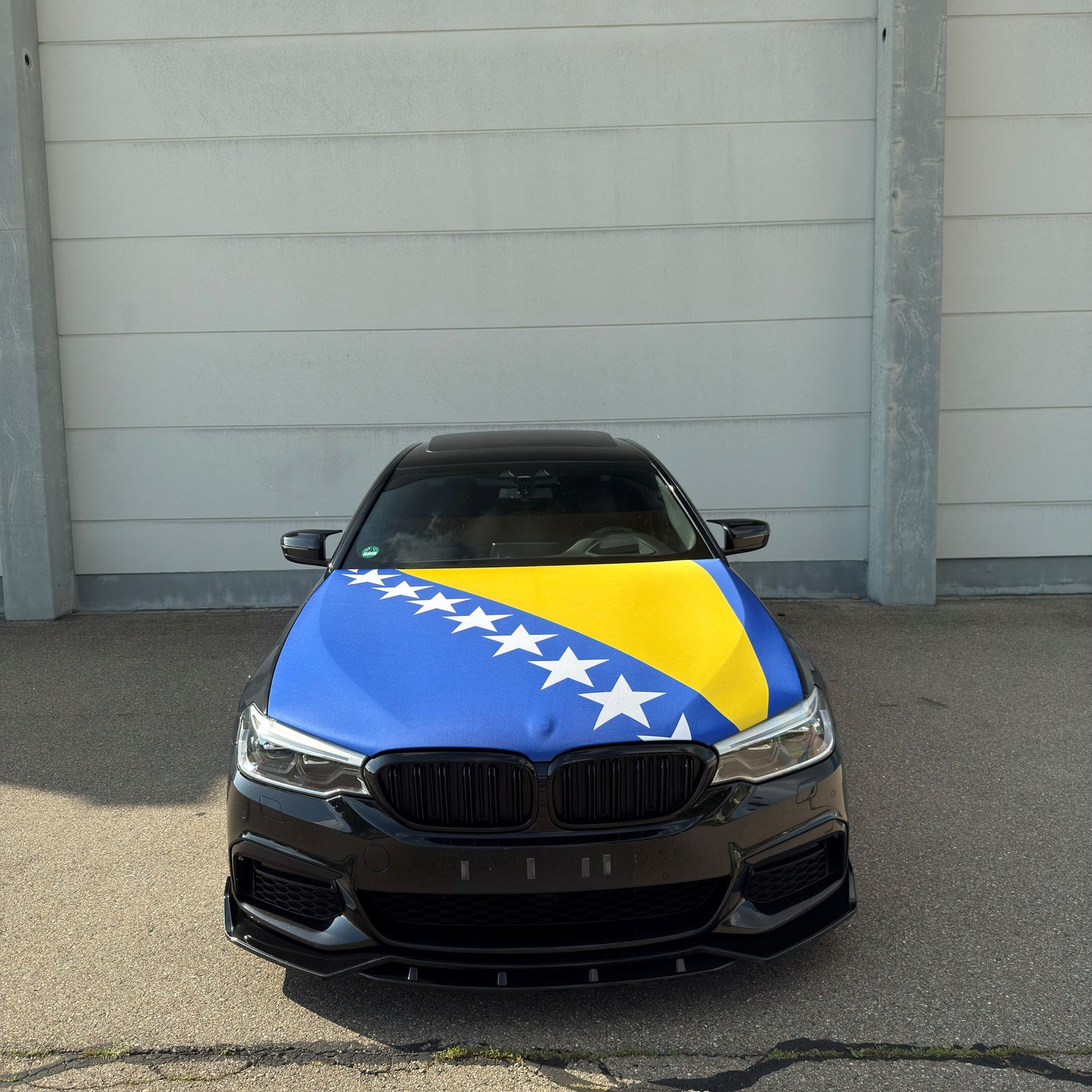 Bosnien Motorhauben-Flagge - für Hochzeitskolonnen oder Events