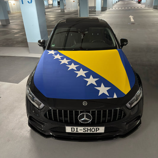 Bosnien Motorhauben-Flagge