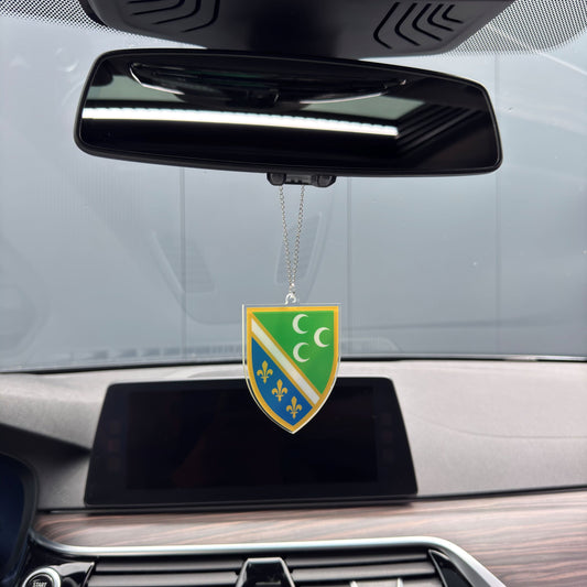 Sandzak Wappen Farbig - Autospiegel-Anhänger + Kette