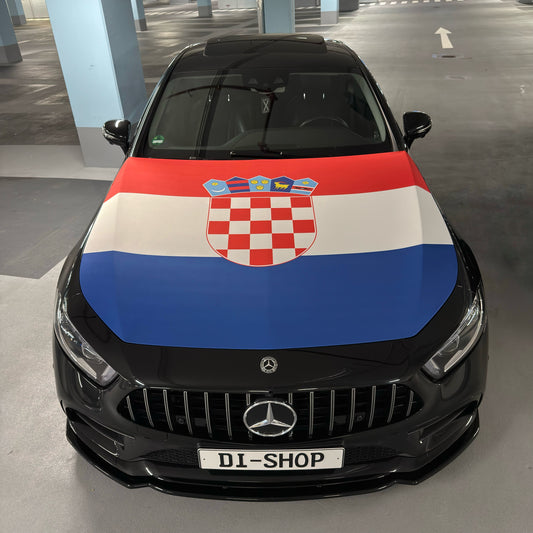 Kroatien Motorhauben-Flagge