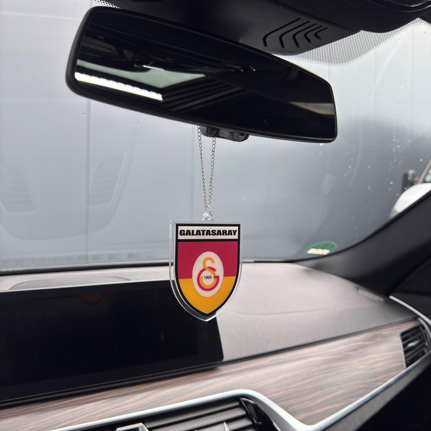 Galatasaray Wappen Farbig - Autospiegel-Anhänger + Kette