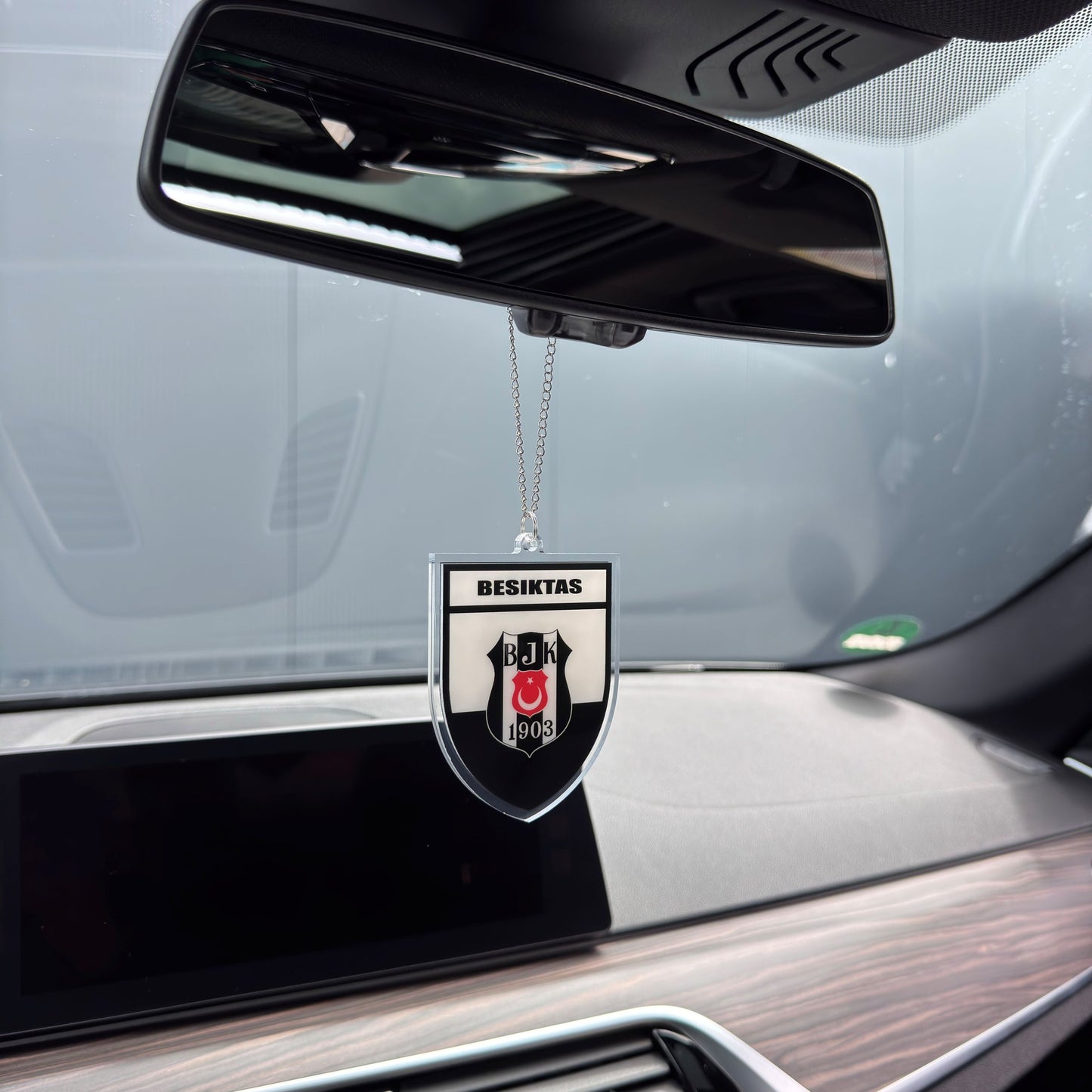 Besiktas Wappen Farbig - Autospiegel-Anhänger + Kette