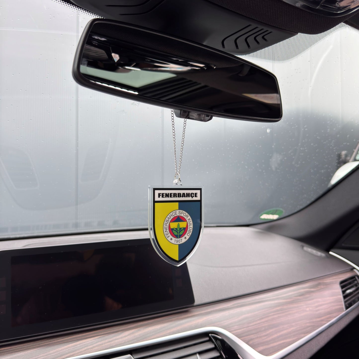 Fenerbahce Wappen Farbig - Autospiegel-Anhänger + Kette