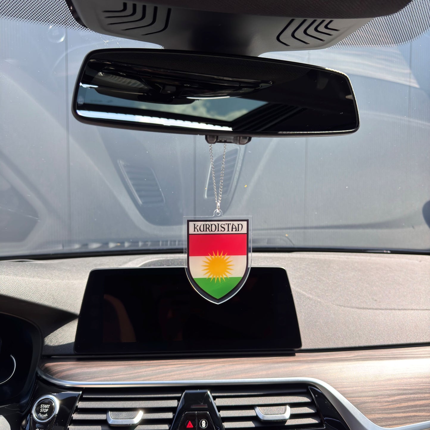 Kurdistan - Autospiegel-Anhänger + Kette